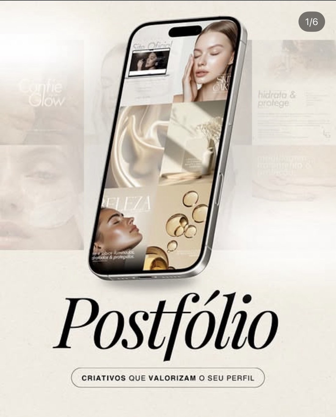 Projeto de portfólio para beleza e estética