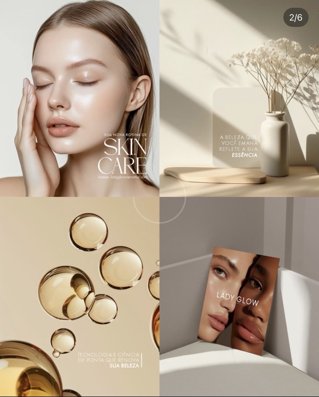 Projeto visual para skin care